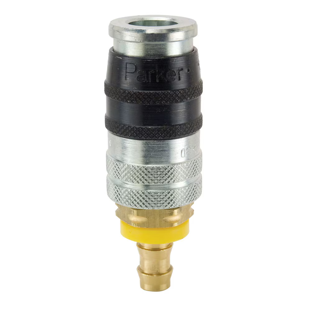 ISO 4414 Industrial Interchange, Safety Quick Connect Air Couplers - E-z-mate Series Push-Lok hose barb na