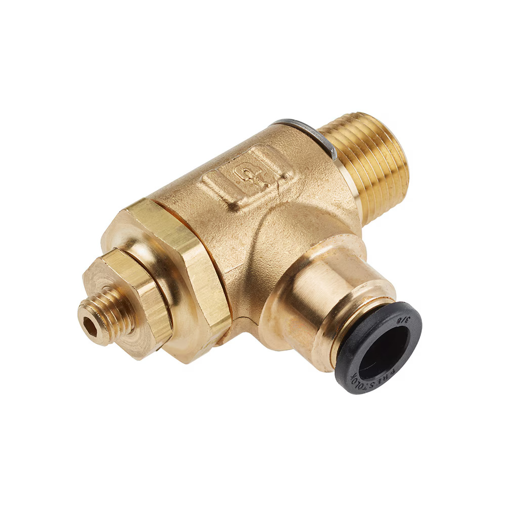 Brass Pneumatic Flow Controls Push-to-Connect Male NPT Thread