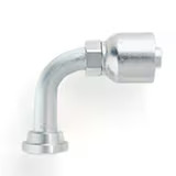Crimp Style Hydraulic Hose Fitting – 77 Series Fittings Elbow 90° - Long Drop SAE Code 61 Flange Head
