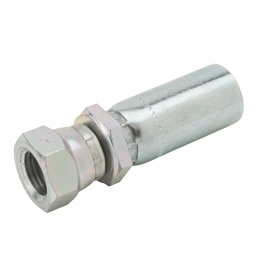 Permanent Crimp Fittings - CG Series Fittings Female BSP Parallel Pipe - Swivel Straight (30° Flare Steel