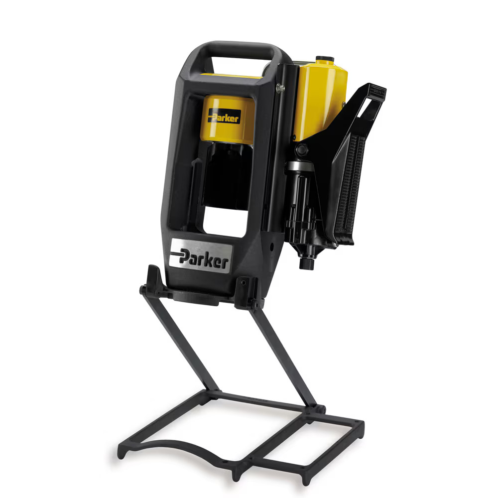 Portable and Bench Mounted Crimping Machines Air Over Hydraulic Minikrimp - With Stand