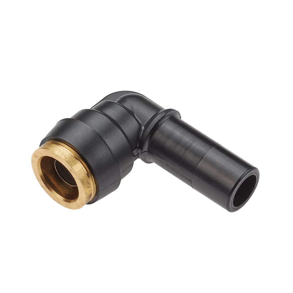 Air Brake D.O.T. composite & brass push-to-connect fittings - PTC & PTCR Elbow 90° - Plug-in Tube to Plug-In Stem Push-to-Connect Plug-in Stem