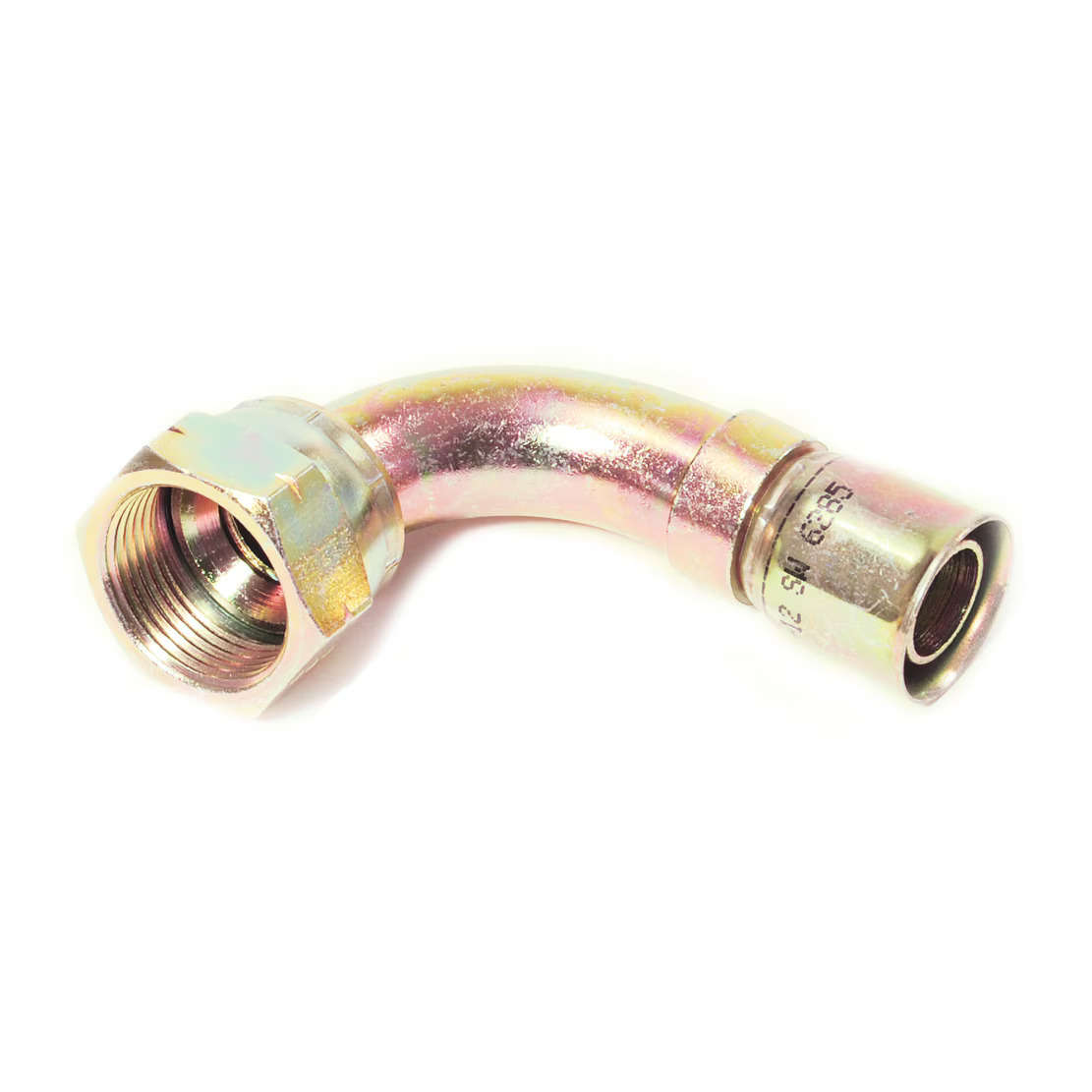 Permanent Fittings for PTFE Hose - 91/91N Female SAE 45 / Swivel - 90° Elbow