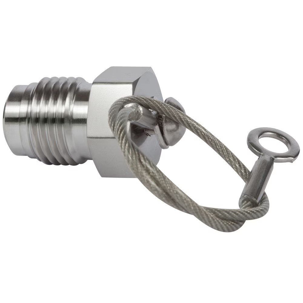 UHP Metal Face Seal Fittings Male Plug Lanyard