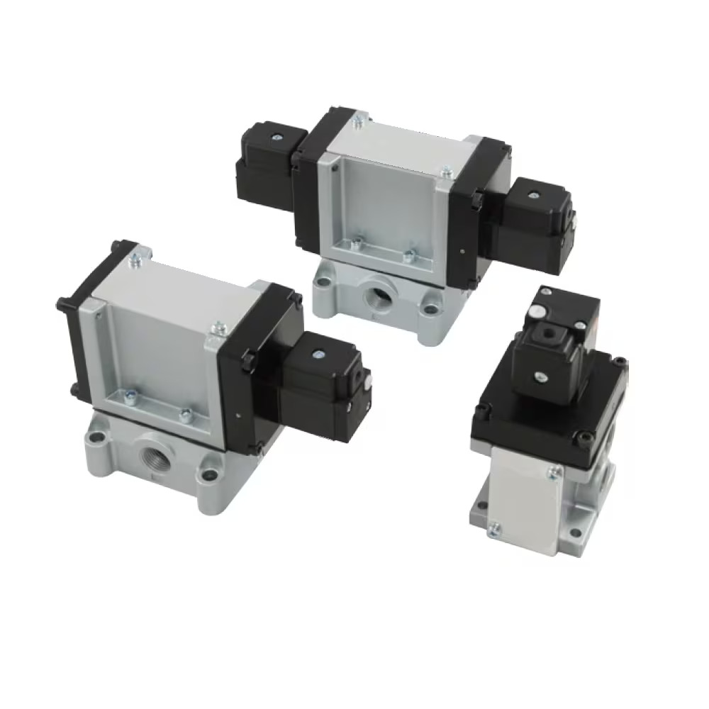 LAPPED SPOOL & SLEEVE, PILOT OPERATED SOLENOID VALVES PM Series 5/3 Double