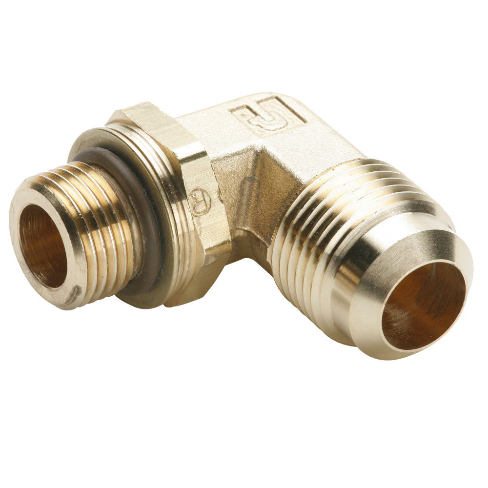 Brass 45° Flare Fittings 90° Forged Elbow Flare to Pipe Flare SAE Straight Thread NA