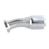 Crimp Style Hydraulic Hose Fitting – 77 Series Fittings Elbow 22-1/2° SAE Code 62 Flange Head