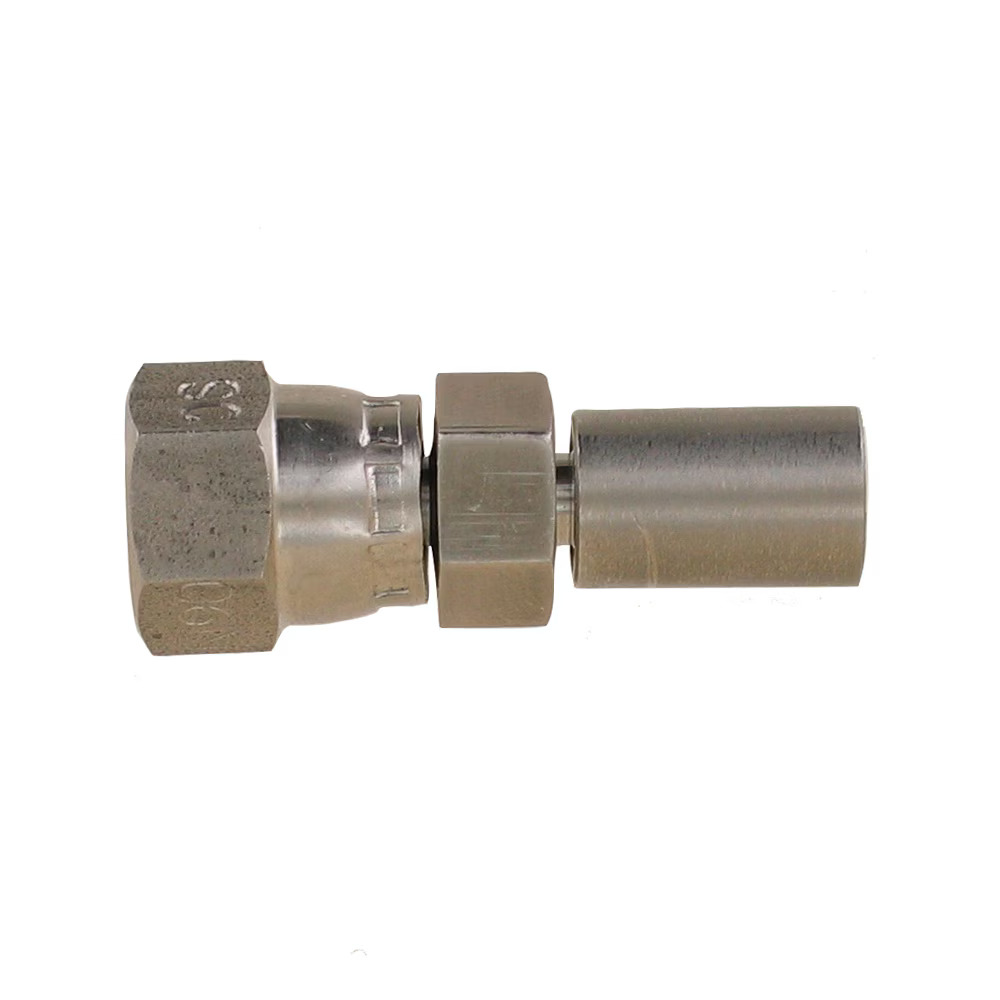 Permanent Crimp Fittings - SF Series Female JIC 37° - Swivel - Straight