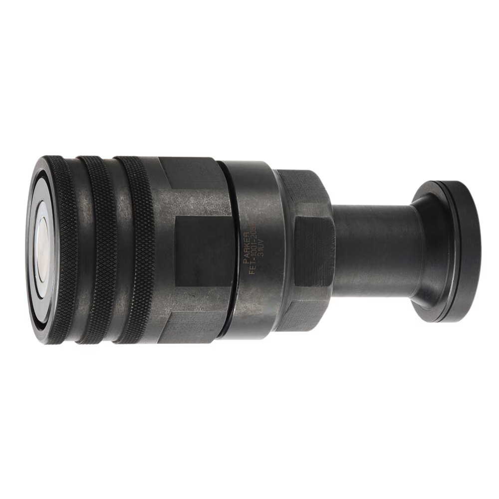 Non-Spill, Flat Face, High Pressure, Heavy Duty Hydraulic Quick Couplings  - FET Series Female Coupler Code 62 Flange head