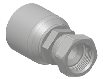 JIC Lige  Indstik - UN/UNF Svivel (Hun) indv. gev./Omløber (Udkravning 37°)