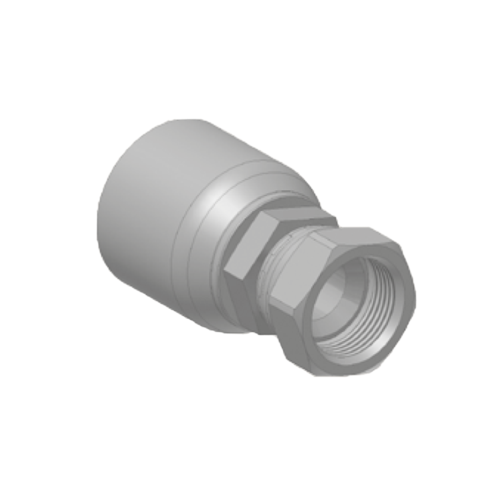 JIC Lige  Indstik - UN/UNF Svivel (Hun) indv. gev./Omløber (Udkravning 37°)