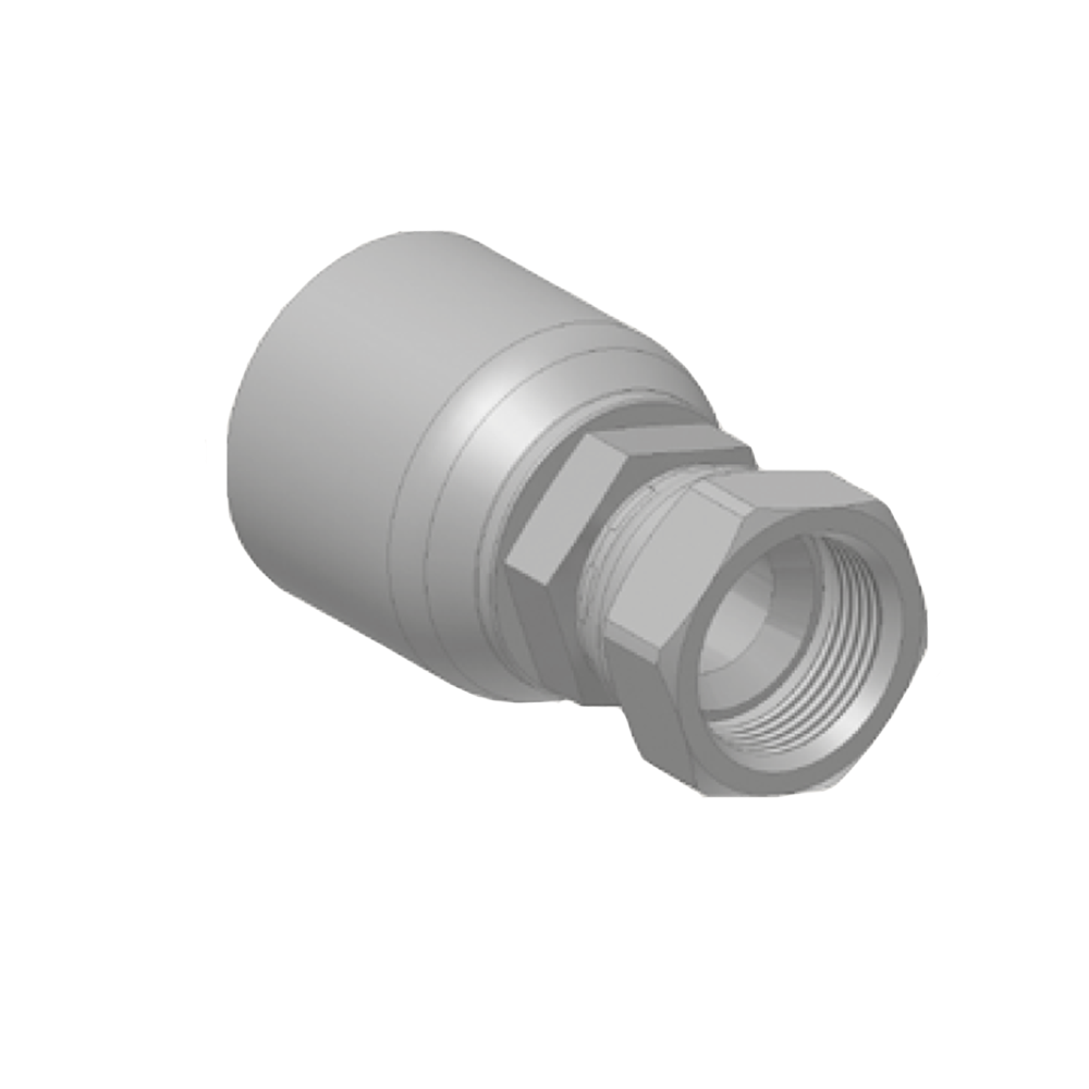 JIC Lige  Indstik - UN/UNF Svivel (Hun) indv. gev./Omløber (Udkravning 37°)