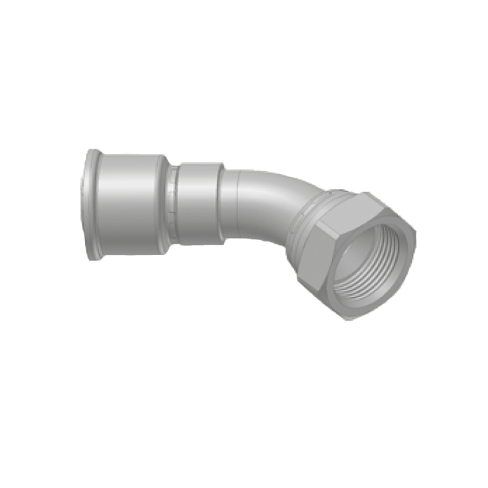JIC Elbow 45° Insert - UN/UNF Female Swivel (Flare 37°)