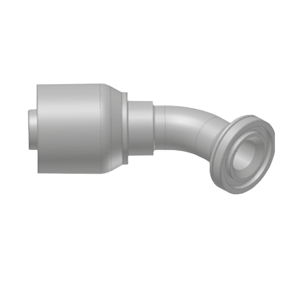 Flange Elbow 45° Insert -  Flange (Flat Seat)