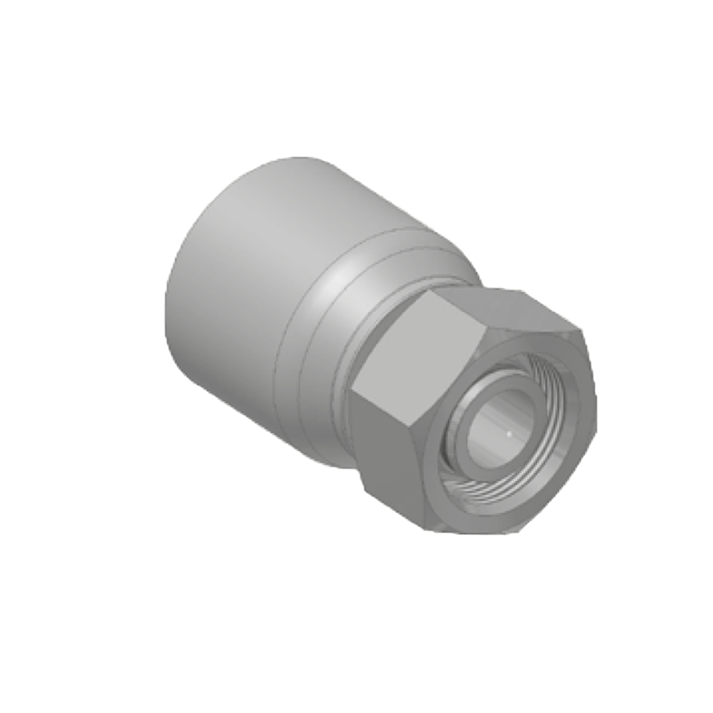 DIN - Metrisk Lige  Indstik - Metrisk Svivel (Hun) indv. gev./Omløber (Konus med O-ring 24°)