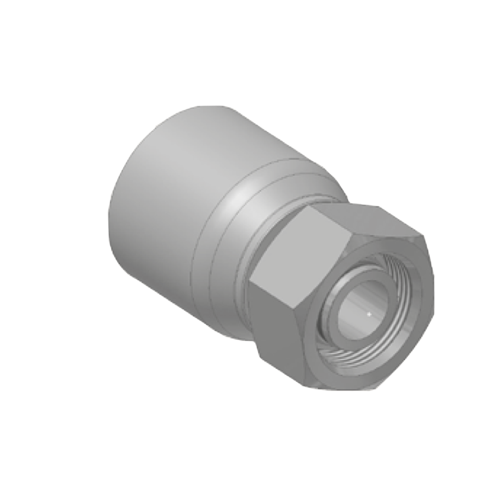 DIN - Metrisk Lige  Indstik - Metrisk Svivel (Hun) indv. gev./Omløber (Konus med O-ring 24°)