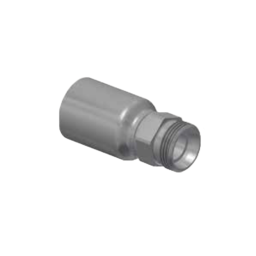 DIN - Metrisk Lige  Indstik - Metrisk Han (Udkravning 24°)