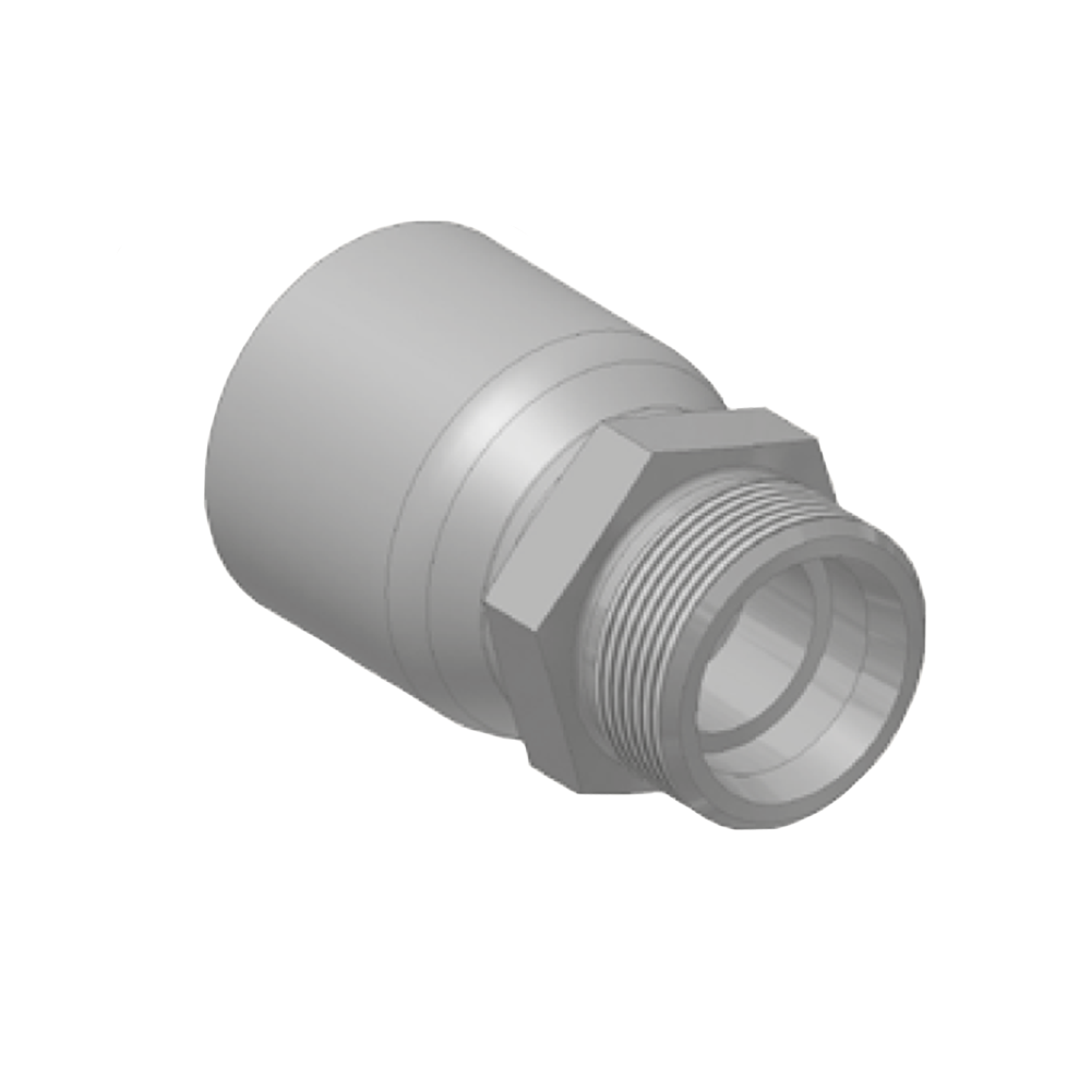 DIN - Metrisk Lige  Indstik - Metrisk Han (Udkravning 24°)