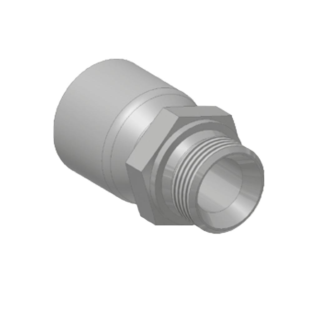 BSP Lige  Indstik - BSPP Han (Udkravning 60°)