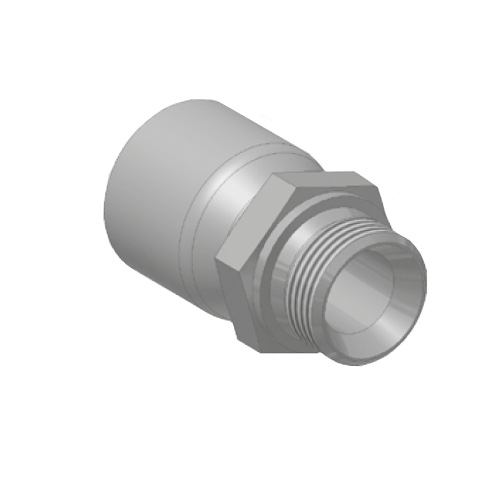 BSP Lige  Indstik - BSPP Han (Udkravning 60°)