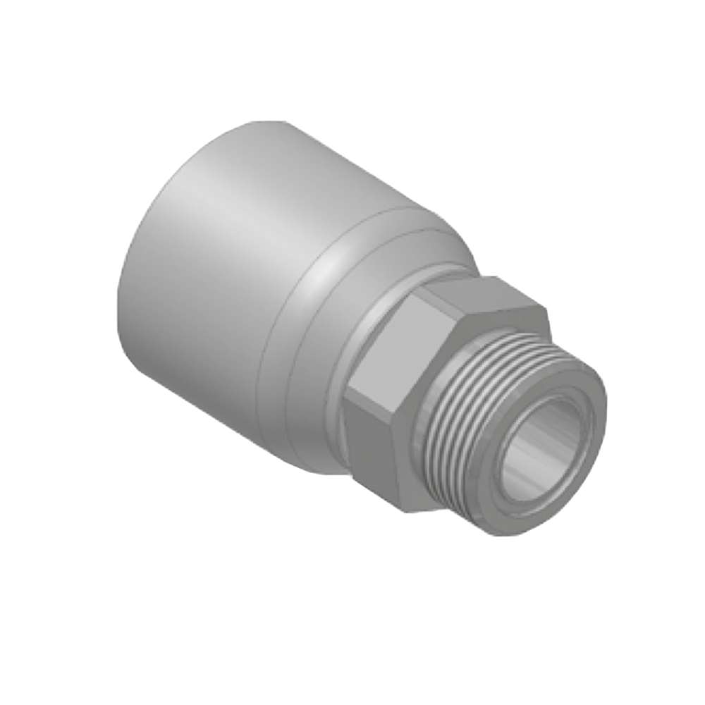 O-Lok / ORFS Lige  Indstik - UN/UNF Han (Flat Seat)