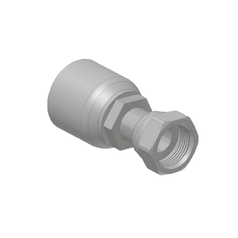 O-Lok / ORFS Lige  Indstik - UN/UNF Svivel (Hun) indv. gev./Omløber (Flat Seat)