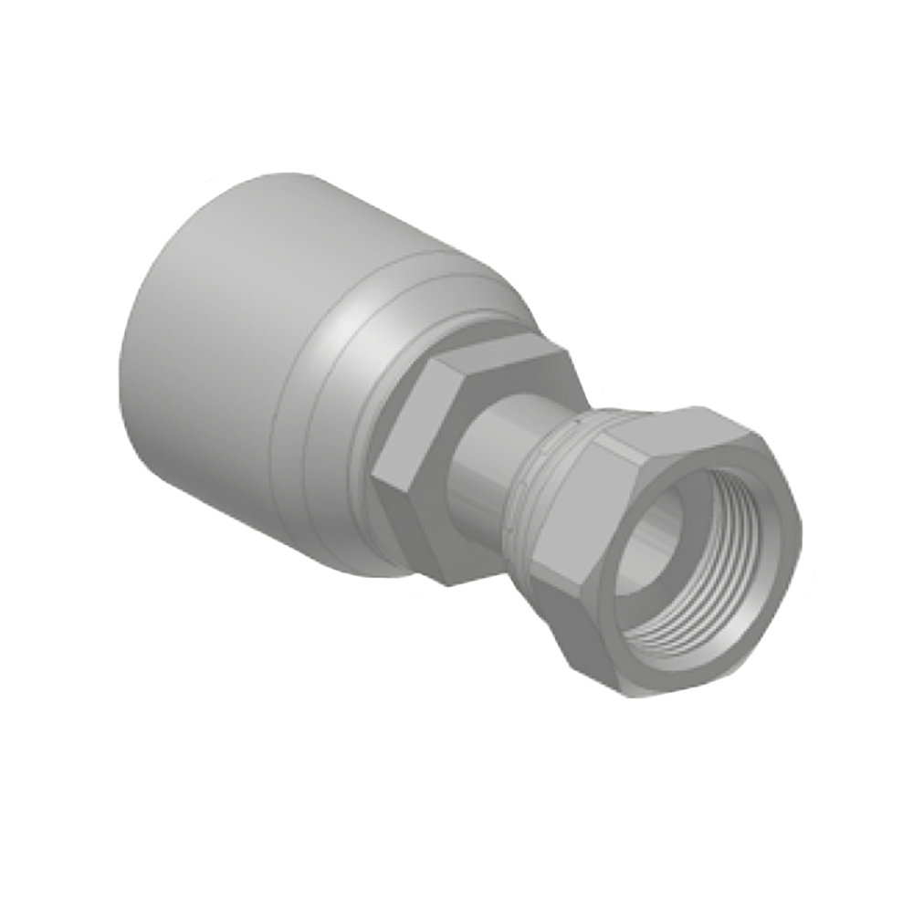 O-Lok / ORFS Lige  Indstik - UN/UNF Svivel (Hun) indv. gev./Omløber (Flat Seat)