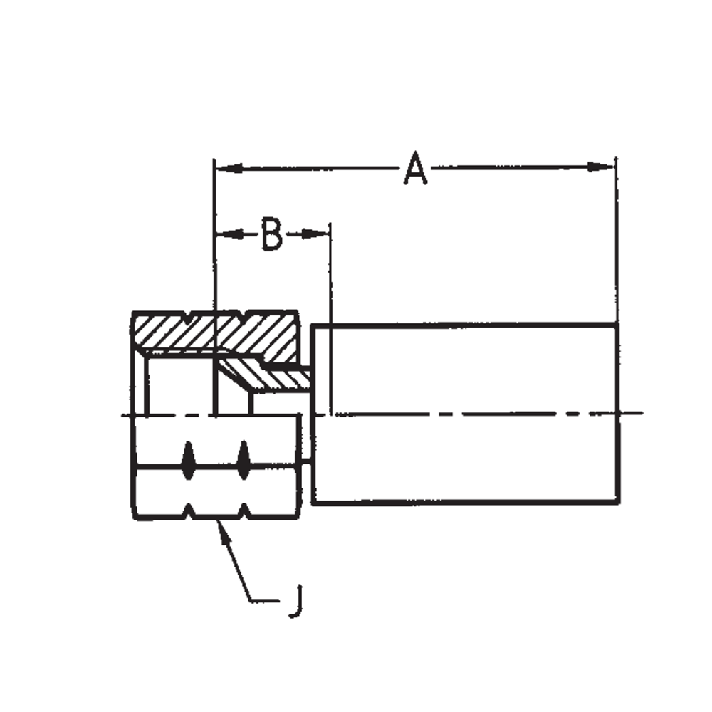 JIC Lige  Indstik - UN/UNF Svivel (Hun) indv. gev./Omløber (Udkravning 37°)