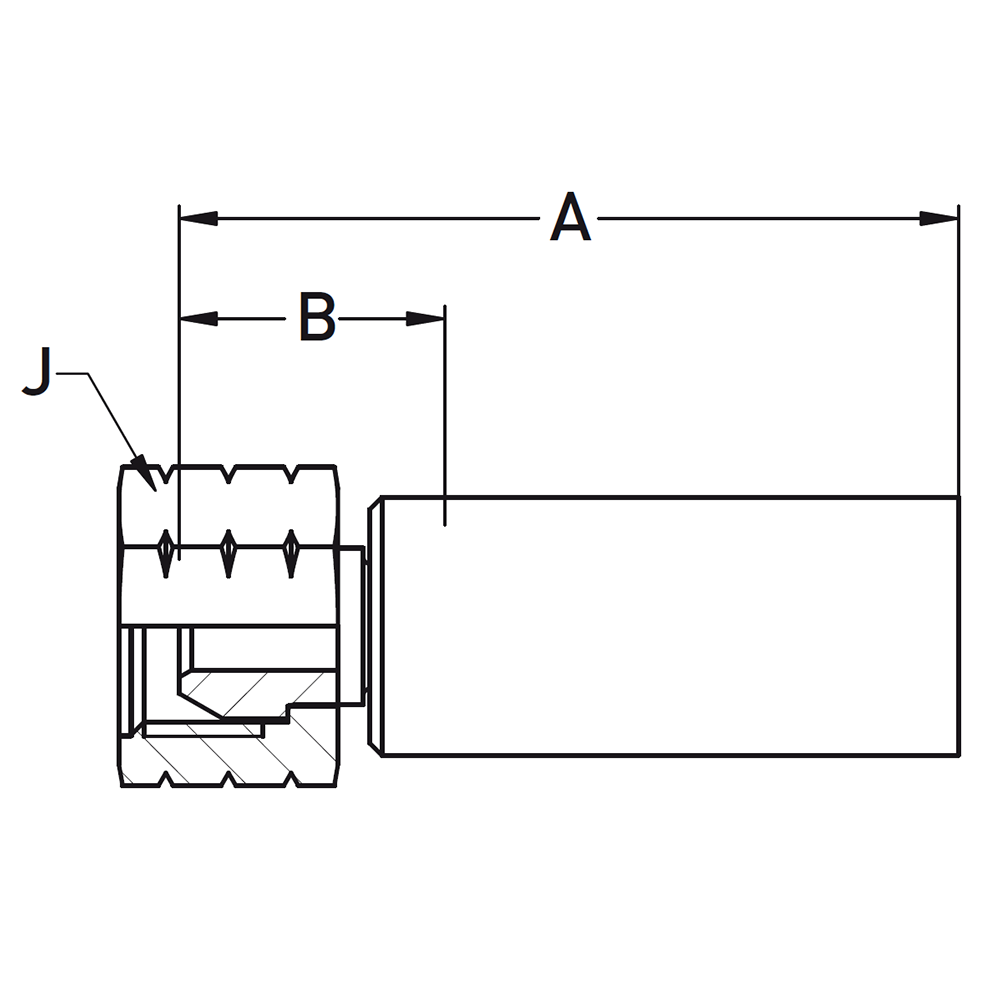 NPT Lige  Indstik - NPT/NPTF Svivel (Hun) indv. gev./Omløber (Gevind)