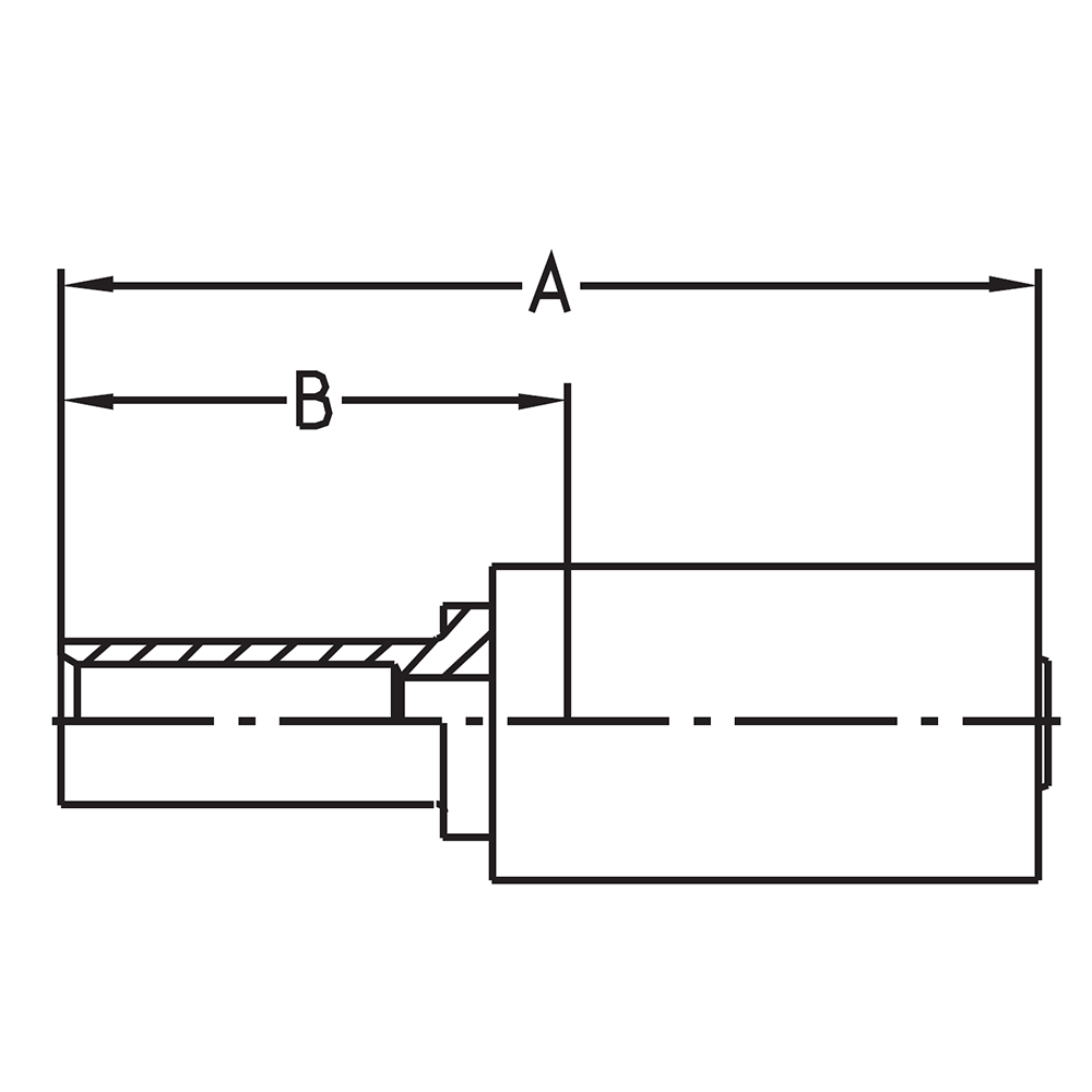 DIN - Metrisk Lige  Indstik - Metrisk Glat Rør Ende (Pakningsring DOZ)
