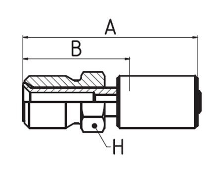 JIC Lige  Indstik - UN/UNF Svivel (Han) Udv. Gev. (TBA)