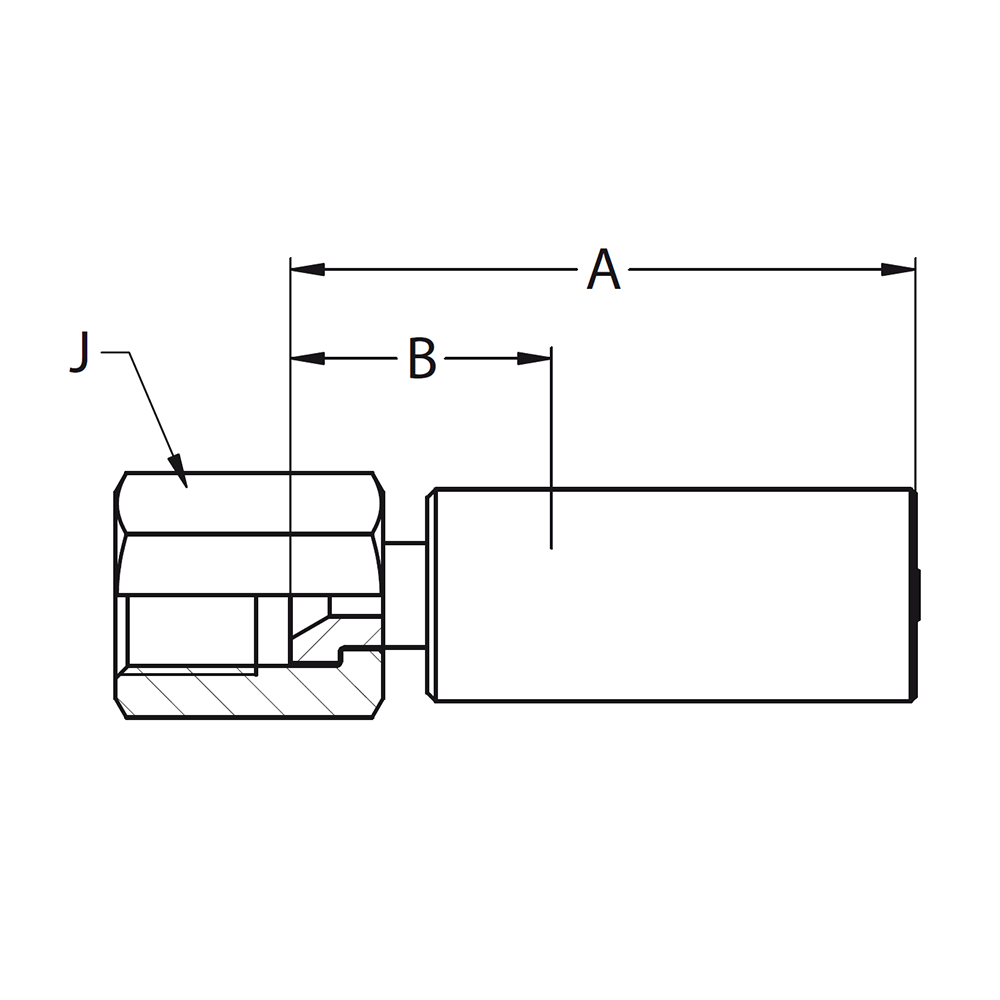 Ultra Højt Tryk Lige  Indstik -  Svivel (Hun) indv. gev./Omløber (TBA)