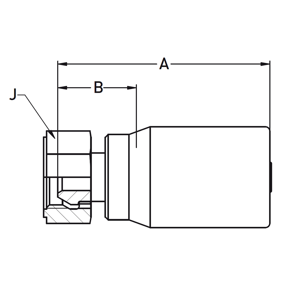 BSP Lige  Indstik - BSPP Svivel (Hun) indv. gev./Omløber (Konus 60°)