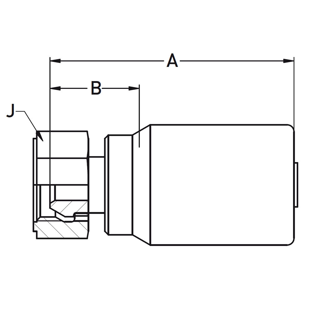 BSP Lige  Indstik - BSPP Svivel (Hun) indv. gev./Omløber (Konus 60°)