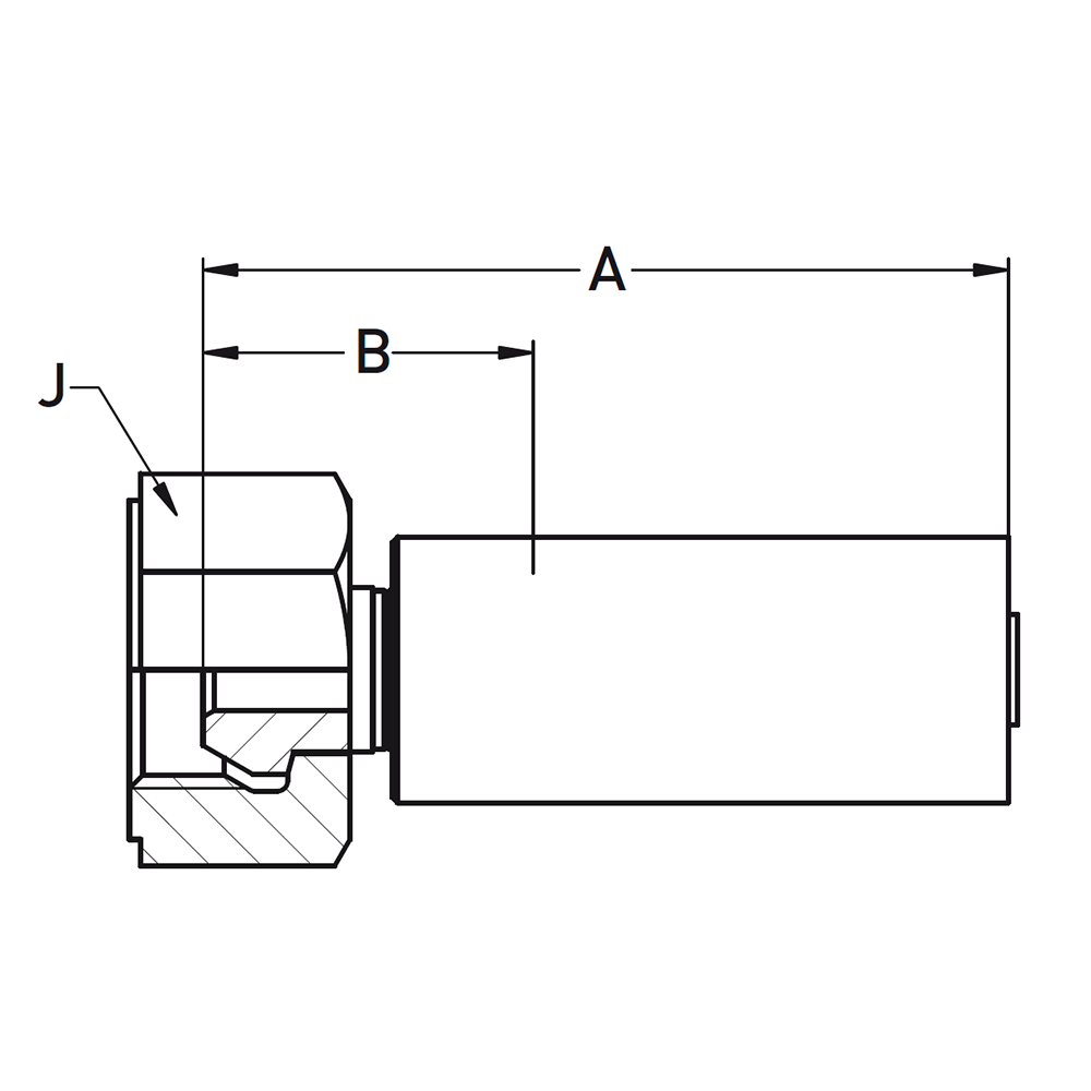 BSP Lige  Indstik - BSPP Svivel (Hun) indv. gev./Omløber (Konus 60°)