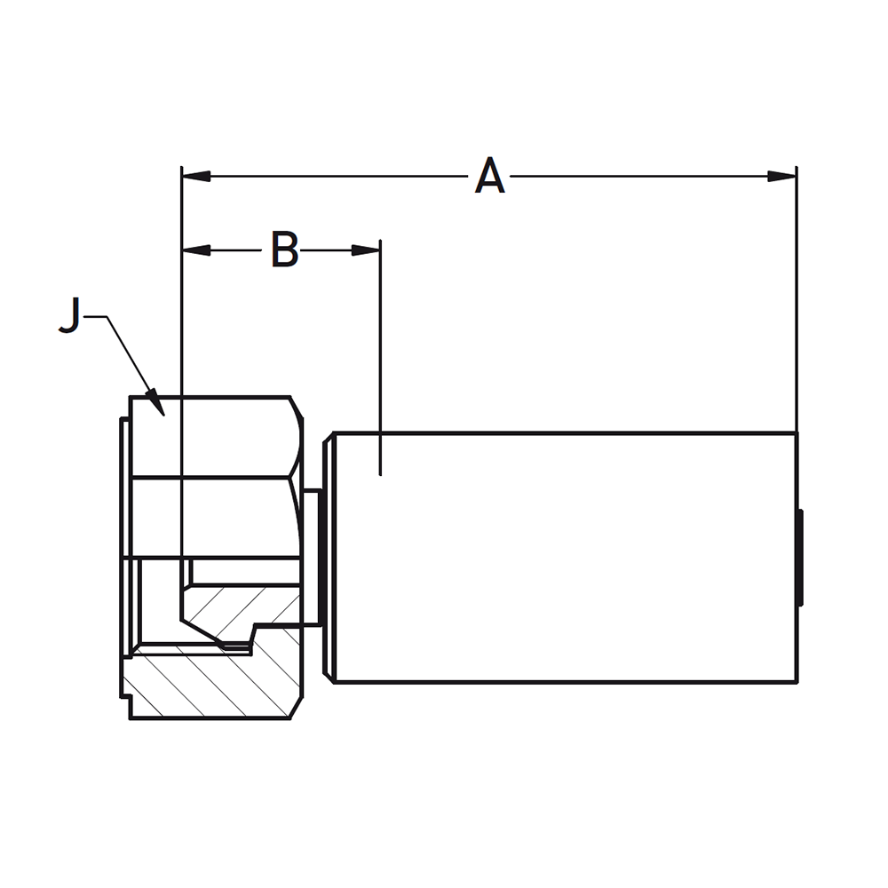BSP Lige  Indstik - BSPP Svivel (Hun) indv. gev./Omløber (Konus 60°)