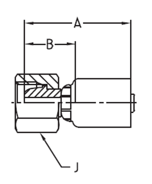 DIN - Metrisk Lige  Indstik - Metrisk Svivel (Hun) indv. gev./Omløber (For 24°/60° Udkravning)