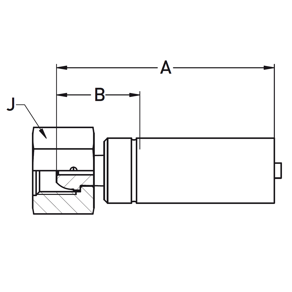 DIN - Metrisk Lige  Indstik - Metrisk Svivel (Hun) indv. gev./Omløber (For 24°/60° Udkravning)