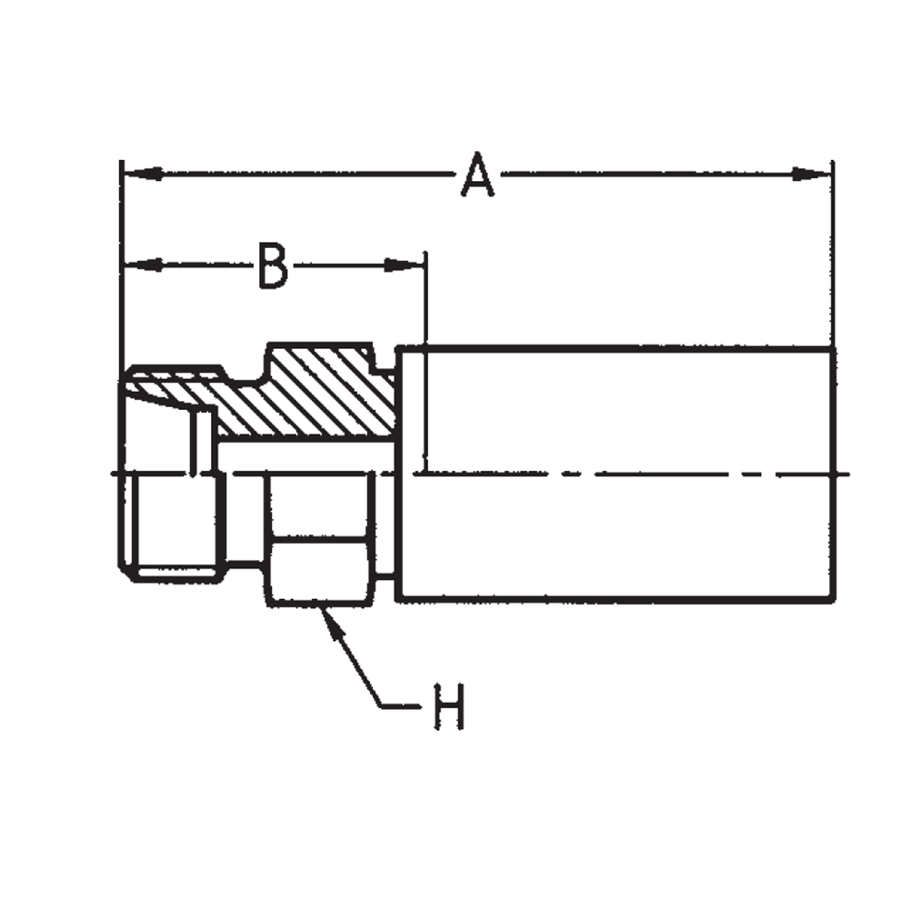 DIN - Metrisk Lige  Indstik - Metrisk Han (Udkravning 24°)