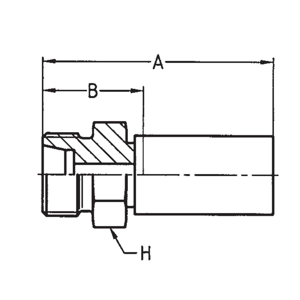 DIN - Metrisk Lige  Indstik - Metrisk Han (Udkravning 24°)