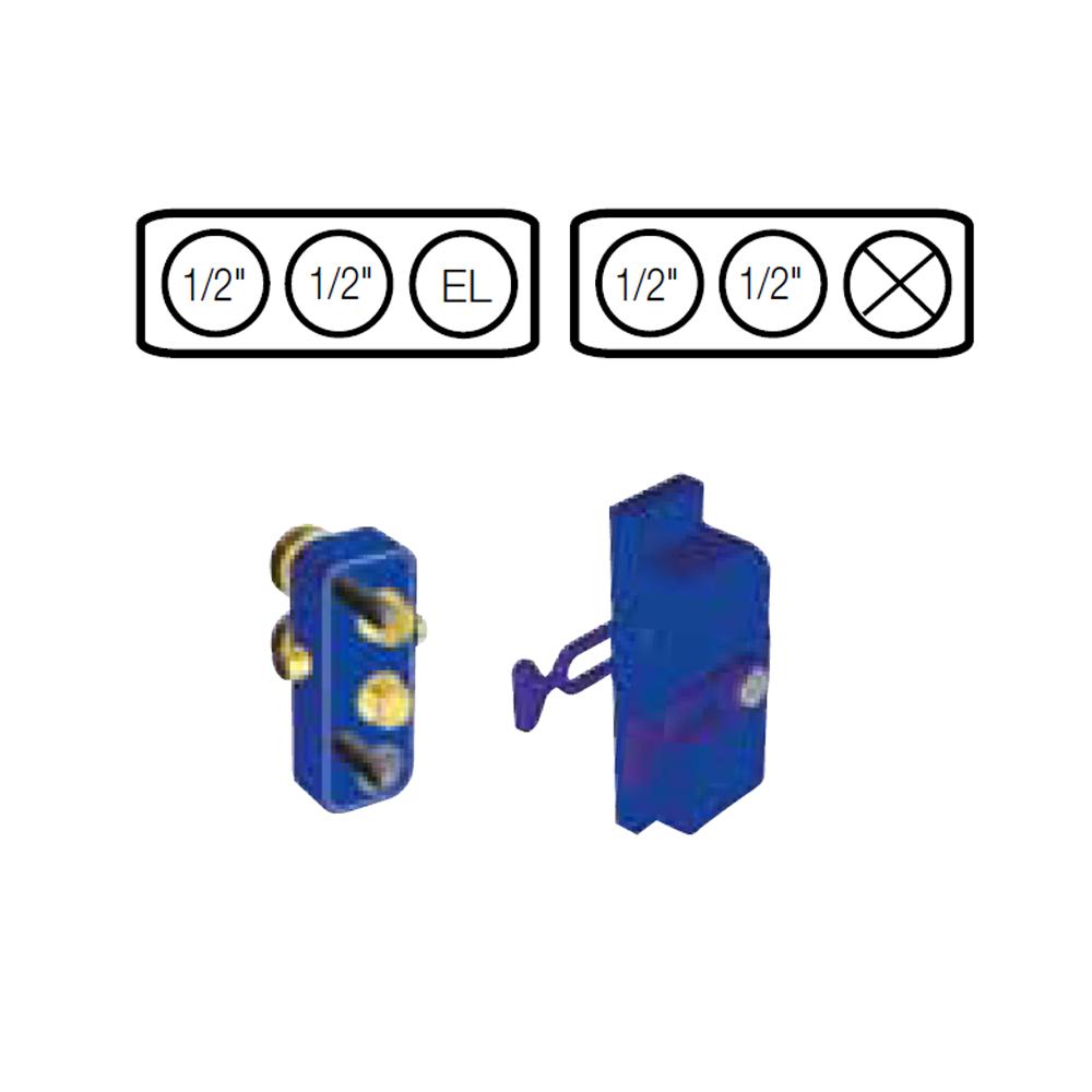 Serie C-Line Kompakt1 Lynkobling Han Plade Med Støtteplade (1/2)"