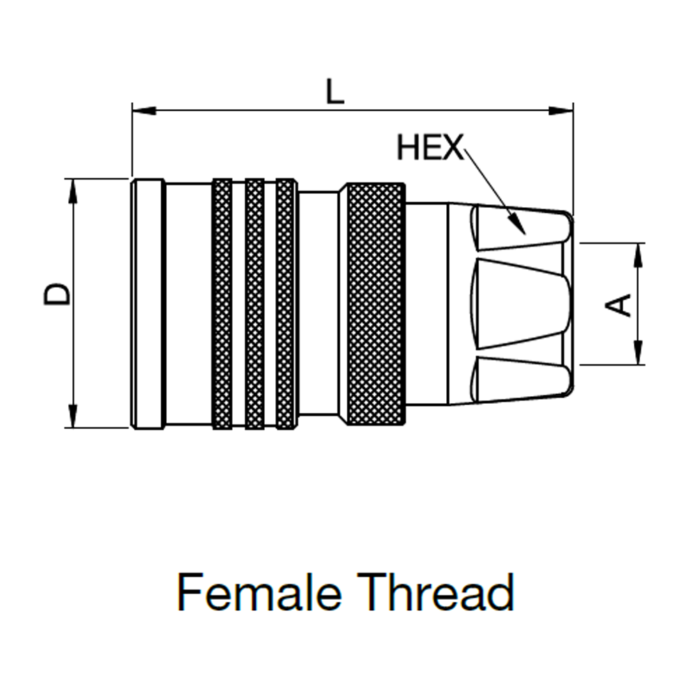Series T Coupling - Brass/Steel - Female Thread