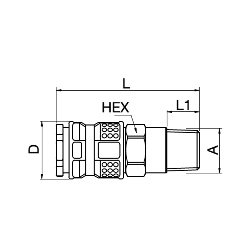 Series 1727 - Single Shut-Off (with valve) - male thread - Steel